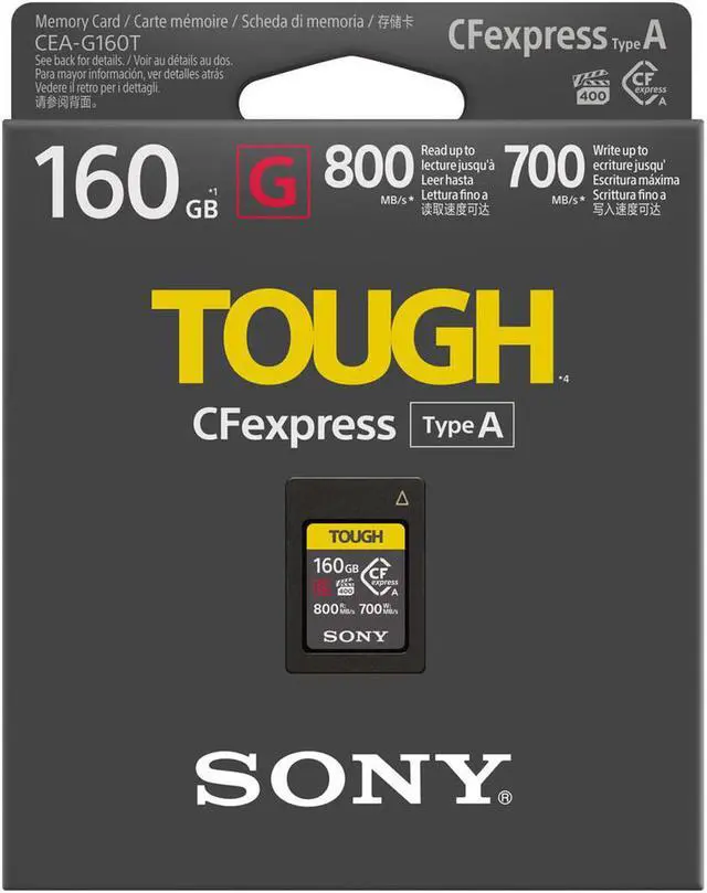 Alt view image 11 of 11 - Sony CEA-G Series CEA-G160T 160GB CFexpress Type A for a7s III Flash memory card