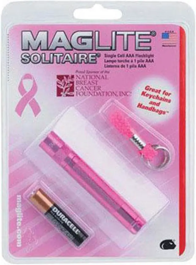 Alt view image 11 of 11 - MAGLITE K3AMW6 MAGLITE Incandescent 1-Cell AAA Solitaire Flashlight NBCF Pink