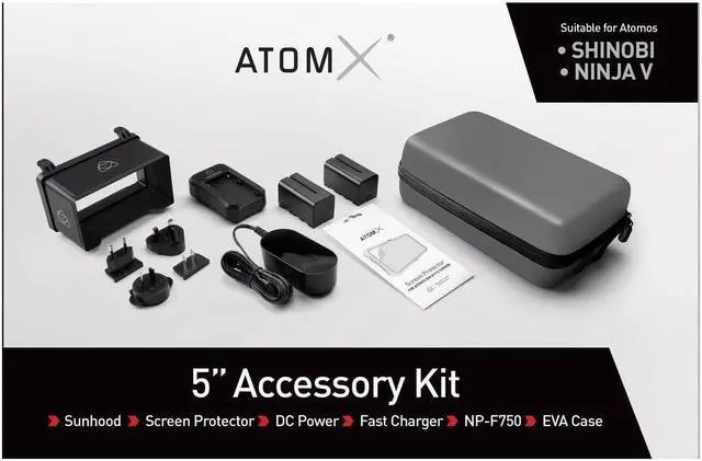 Alt view image 4 of 11 - Atomos 5" Accessory Kit for Shinobi, Shinobi SDI, Ninja V Monitors - ATOMACCKT2