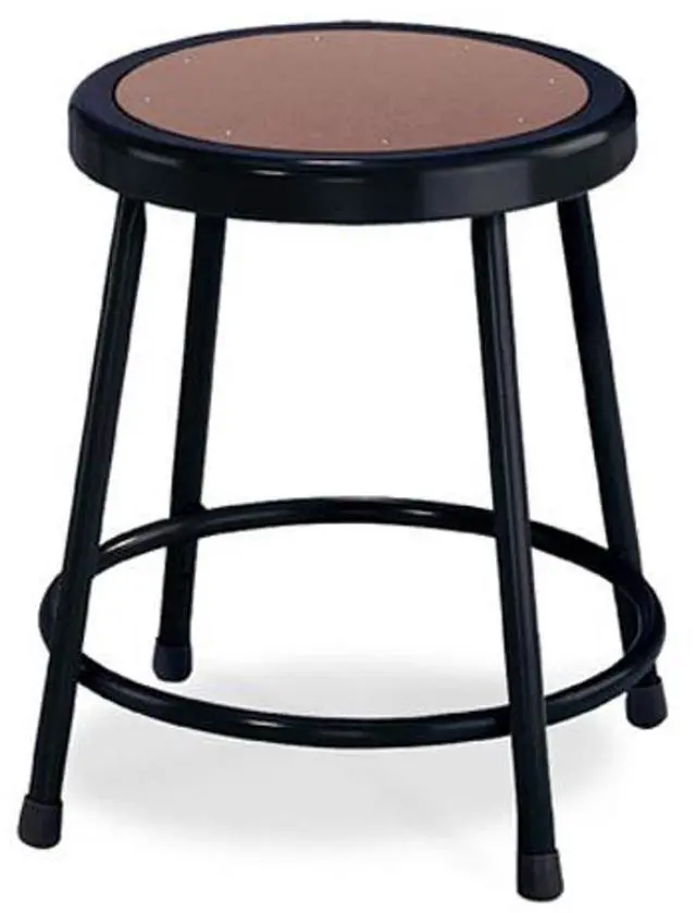 Alt view image 8 of 8 - NATIONAL PUBLIC SEATING 6218-10 Round Stool, Height Range 18", Masonite Board