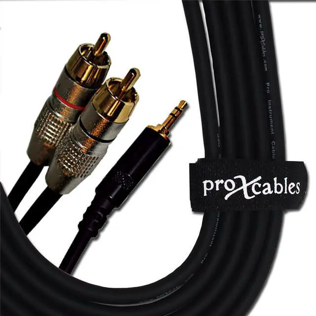 Alt view image 4 of 4 - ProX XC-CMR6 6' 1/8" (3.5mm) TRS to Dual RCA-M High Performance Audio Cable