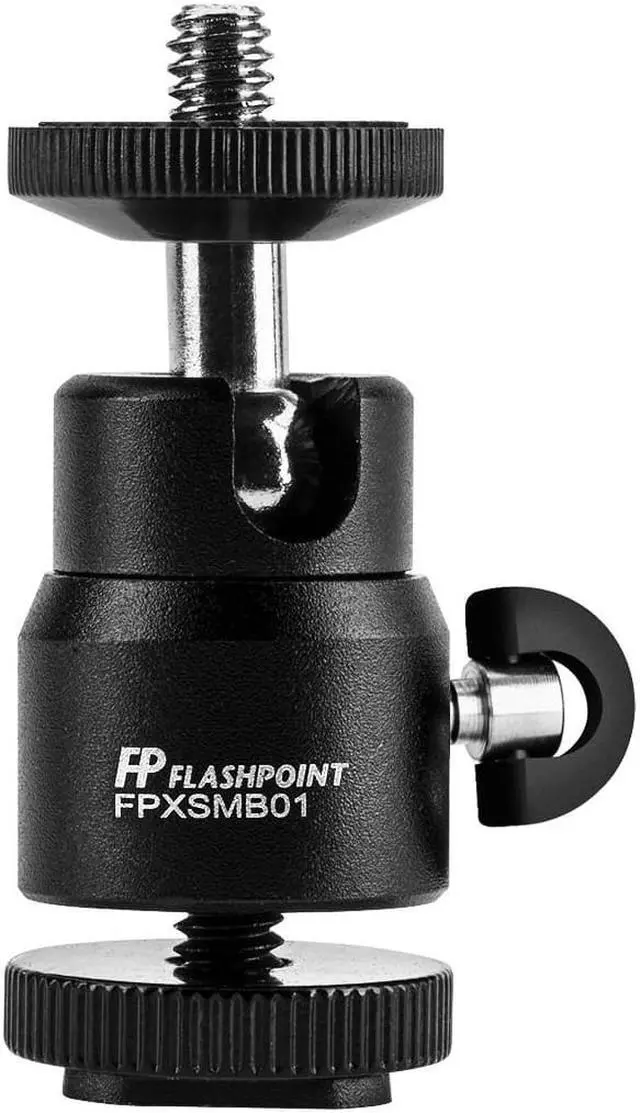 Main image of Flashpoint Lightweight Mini Ball Head with Lock and Cold Shoe #FPX-SM-B01