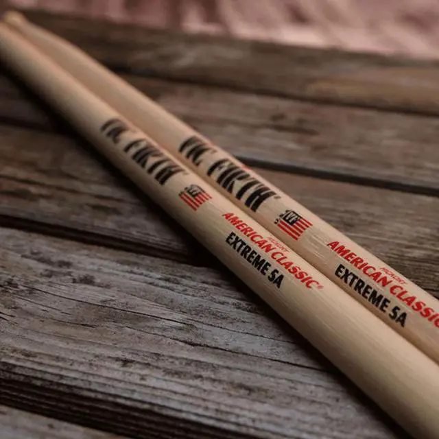 Alt view image 14 of 19 - Vic Firth Extreme 5A American ClassicÃƒâ€šÃ‚Â® Hickory Drumsticks