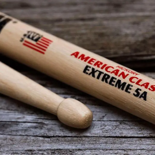Alt view image 18 of 19 - Vic Firth Extreme 5A American ClassicÃƒâ€šÃ‚Â® Hickory Drumsticks