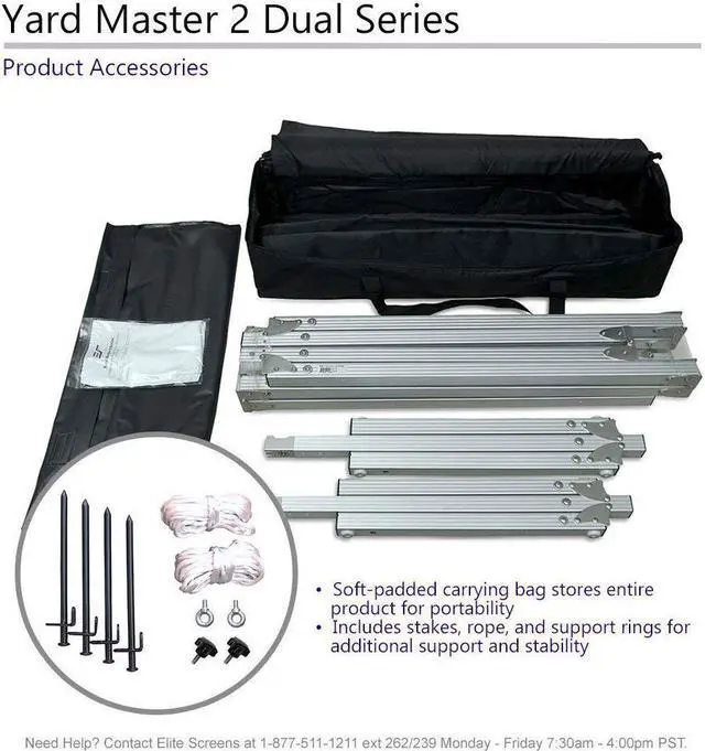 Alt view image 18 of 20 - Elite Screens OMS100H2-DUAL Yard Master 2 Dual Series Outdoor Projector Screen