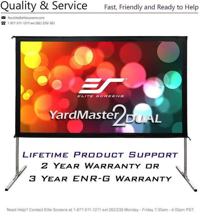 Alt view image 19 of 20 - Elite Screens OMS100H2-DUAL Yard Master 2 Dual Series Outdoor Projector Screen