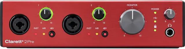 Alt view image 18 of 20 - Focusrite Clarett+ 2Pre 10-in / 4-out Audio Interface