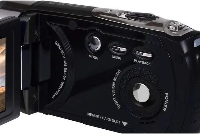 Alt view image 3 of 4 - Minolta MN88NV Full HD 24MP 3" Touchscreen Night Vision Camcorder, Black