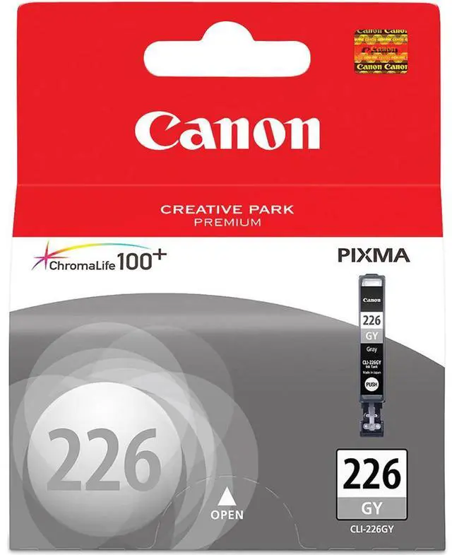 Alt view image 4 of 7 - Canon CLI-226 Gray Ink Tank for Inkjet Printers for MG6120, MG6220, MG8120, MG8220 PIXMA Series Printers, 2-Pack