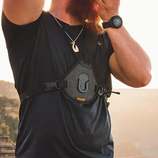 Alt view image 2 of 4 - Cotton Carrier SKOUT G2 Sling-Style Harness for Binoculars, Charcoal Gray