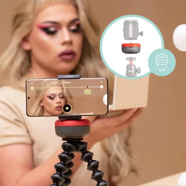 Alt view image 2 of 7 - JOBY Spin Pocket-Sized 360-Degree Powerhouse for Smartphone #JB01641