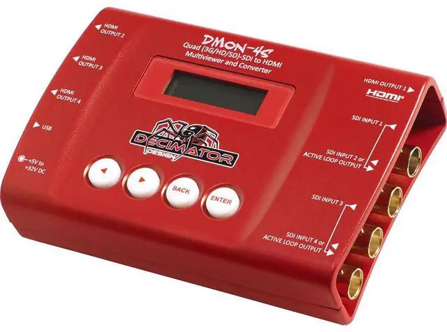 Alt view image 2 of 4 - Decimator DMON-4S Quad (3G/HD/SD)-SDI to HDMI Multiviewer and Converter #DD-4S