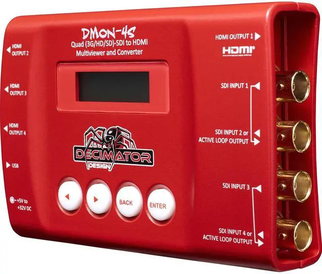 Alt view image 3 of 4 - Decimator DMON-4S Quad (3G/HD/SD)-SDI to HDMI Multiviewer and Converter #DD-4S