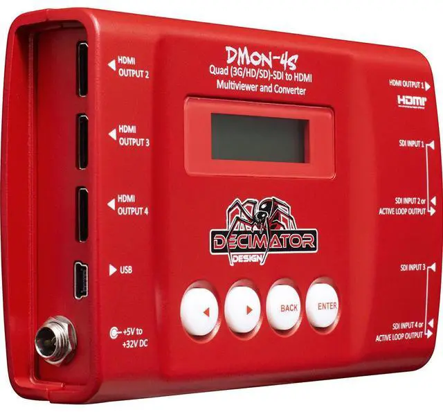 Alt view image 4 of 4 - Decimator DMON-4S Quad (3G/HD/SD)-SDI to HDMI Multiviewer and Converter #DD-4S