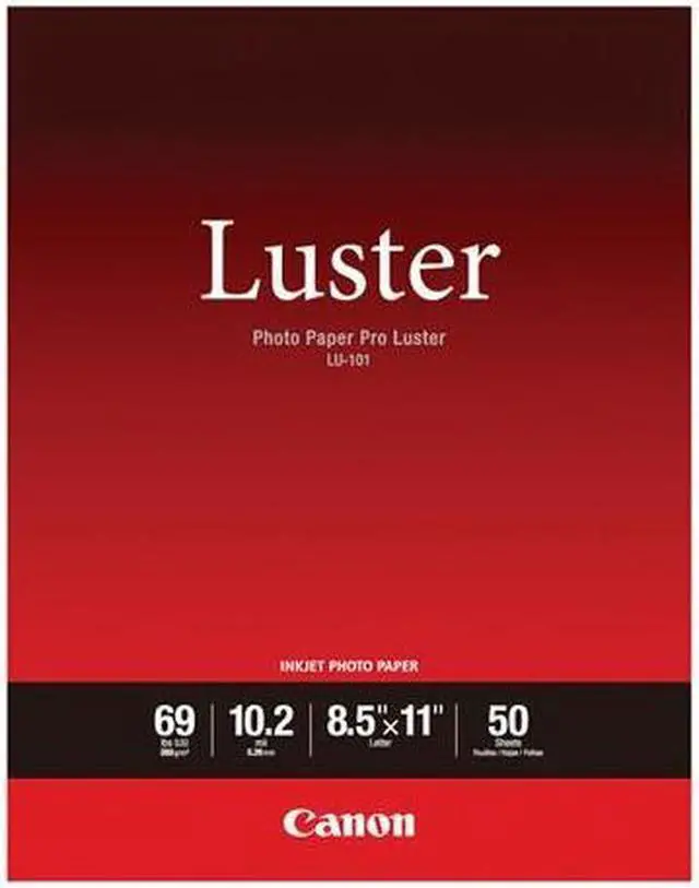 Alt view image 2 of 2 - Canon 2 Pack LU-101 Pro Luster Photo Paper (8.5x11"), 50 Sheets #6211B004 2