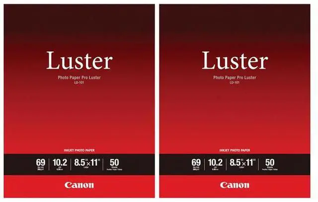Main image of Canon 2 Pack LU-101 Pro Luster Photo Paper (8.5x11"), 50 Sheets #6211B004 2