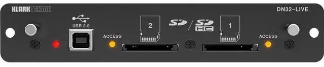 Alt view image 2 of 3 - Klark Teknik DN32-LIVE SD/SDHC and USB 2.0 Expansion Module for M32/X32 Mixers