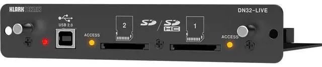 Alt view image 3 of 3 - Klark Teknik DN32-LIVE SD/SDHC and USB 2.0 Expansion Module for M32/X32 Mixers