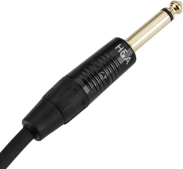 Alt view image 2 of 3 - H&A Elite Pro 1/4" Male to Male Instrument Cable w/ Rean Gold Connectors, 6'
