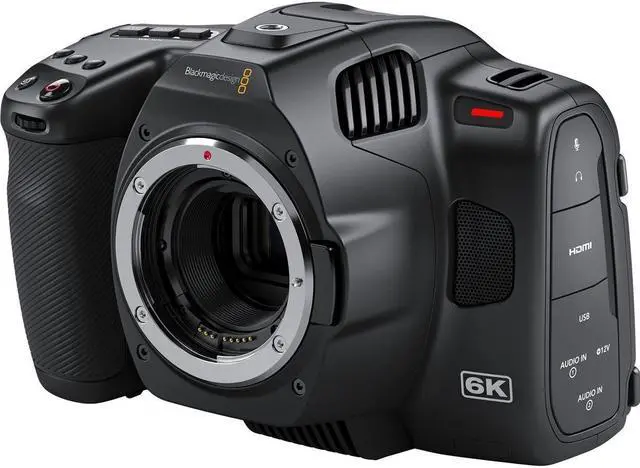 Alt view image 2 of 7 - Blackmagic Design Pocket Cinema Camera 6K Pro Bundle with 128GB SD Card, Shoulder Bag, Charger, Extra Battery, Screen Protector, Cleaning Kit