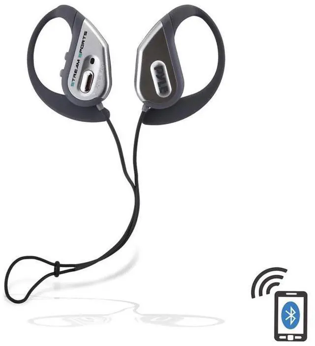 Alt view image 6 of 10 - Pyle Water-Resistant Bluetooth Sports Headphones - Built-in Mic, Wireless Music Streaming, Comfortable Fit for Exercise - PWBH18SL (Silver)
