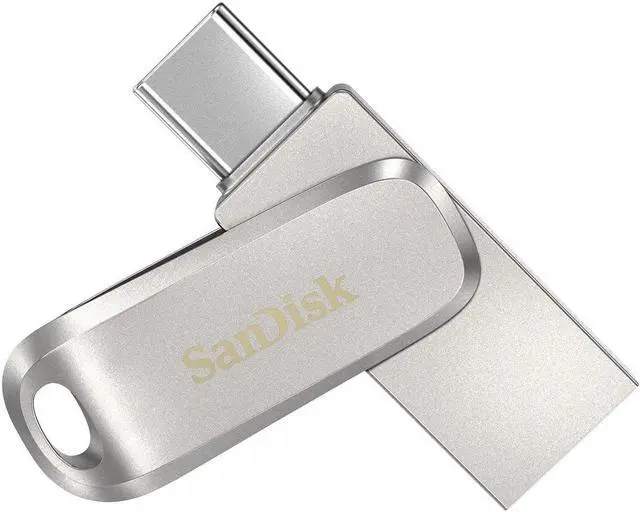 Alt view image 10 of 12 - SanDisk 128GB Metal Dual Drive Luxe USB Type-C Flash Drive