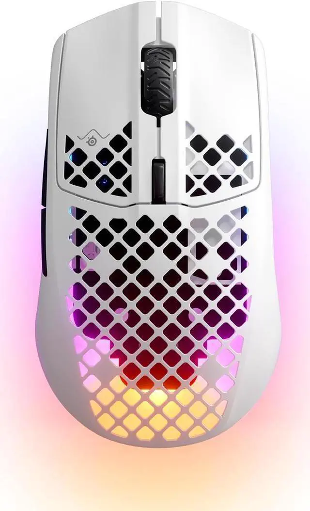 Alt view image 4 of 9 - SteelSeries Aerox 3 Wireless 2022 Edition 62608 Snow 6 Buttons 2.4GHz / Bluetooth 5.0 Optical Gaming Mouse