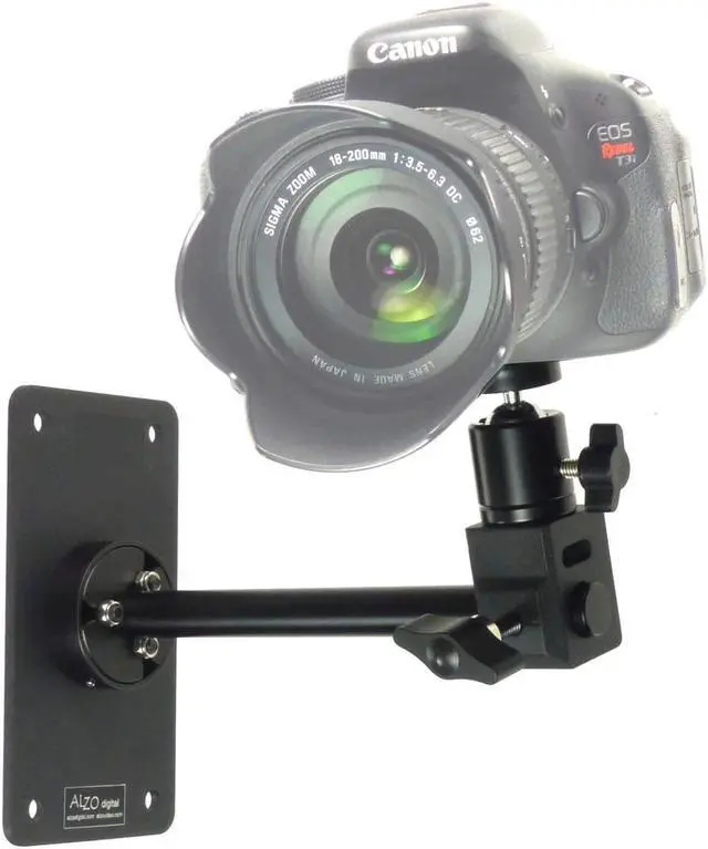 Alt view image 5 of 5 - Alzo Digital Wall Mount with Ball Head for Camera, 6lbs Capacity #1236