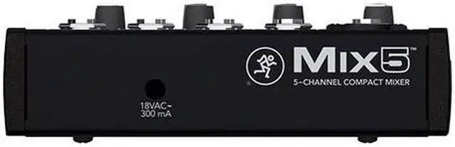 Alt view image 5 of 6 - Mackie Mix5 5-Channel Compact Mixer, Bundle with TAPH100 Closed-Back Studio Monitor Headphones and 25' Value Series XLR Microphone Cable