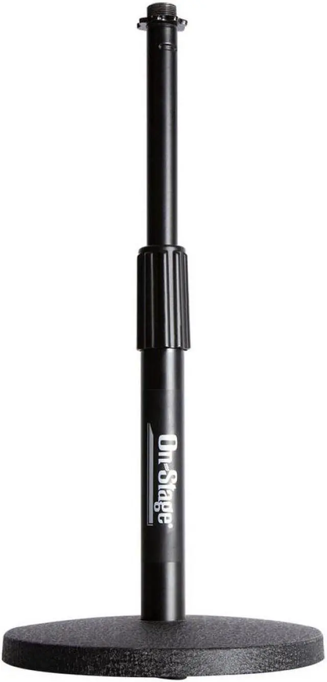Alt view image 3 of 12 - On-Stage DS7200B Height Adjustable Desk Microphone Stand, Black
