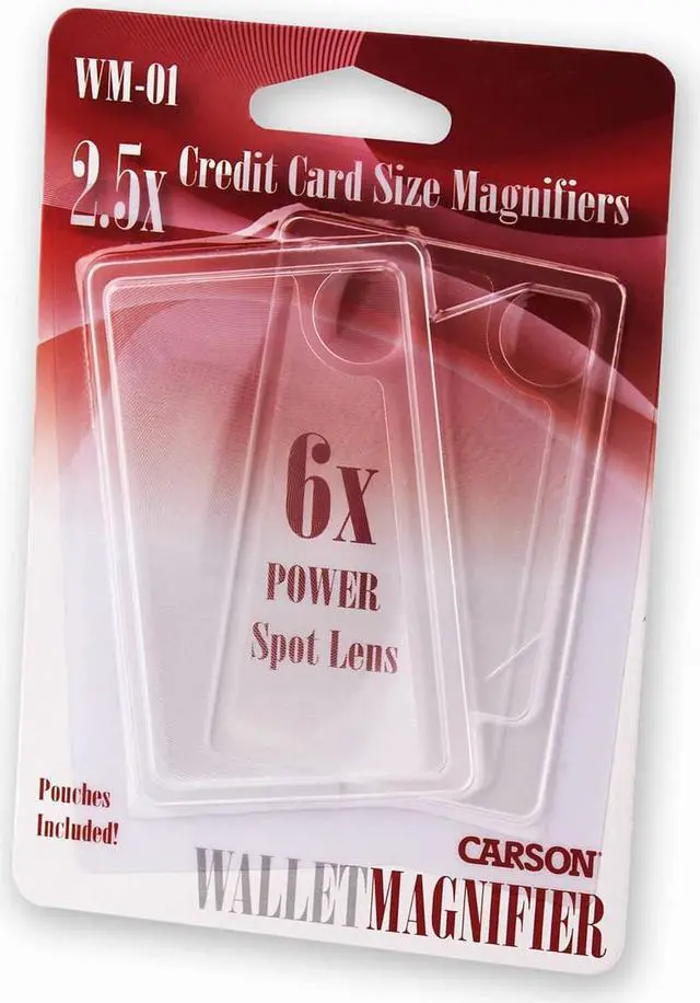 Alt view image 3 of 8 - Carson WM-01 2.5x Wallet Magnifier Twin Pack with 6x Power Spot