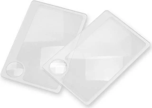 Main image of Carson WM-01 2.5x Wallet Magnifier Twin Pack with 6x Power Spot