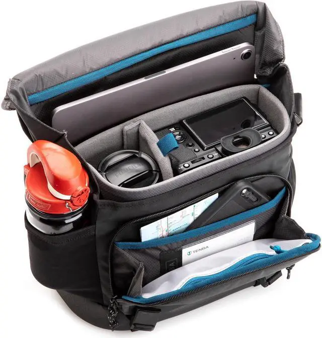 Alt view image 11 of 16 - Tenba DNA 9 Slim Messenger Bag, Black #638-570