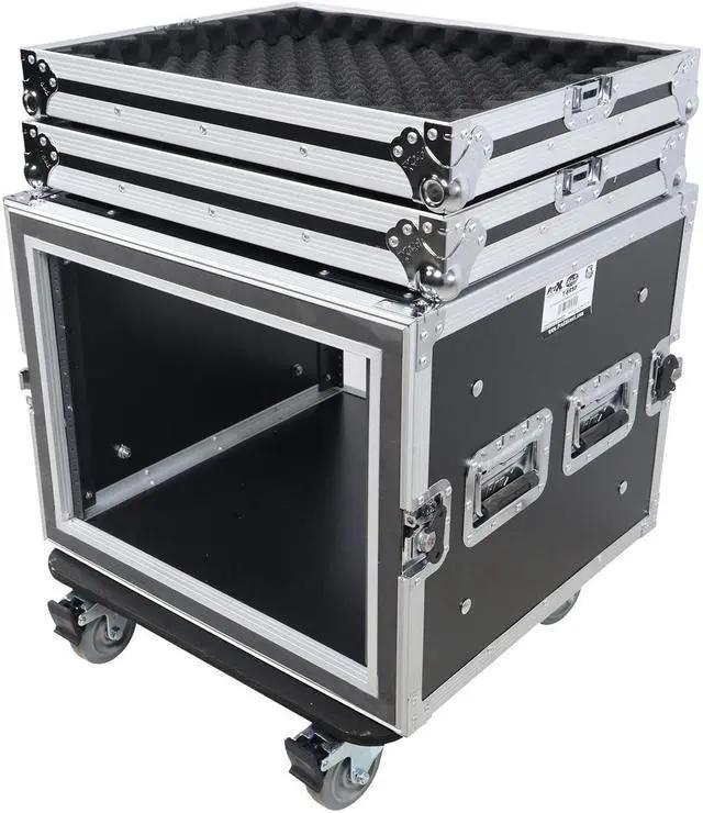 Alt view image 6 of 11 - 8U Space Shockproof Amp Rack ATA Flight Case 20 In Depth