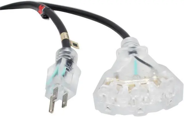 Alt view image 2 of 2 - ProX XC-P143-10 10' 14AWG 110V to 110V Female Triple Tap Adapter Power Extension Cord