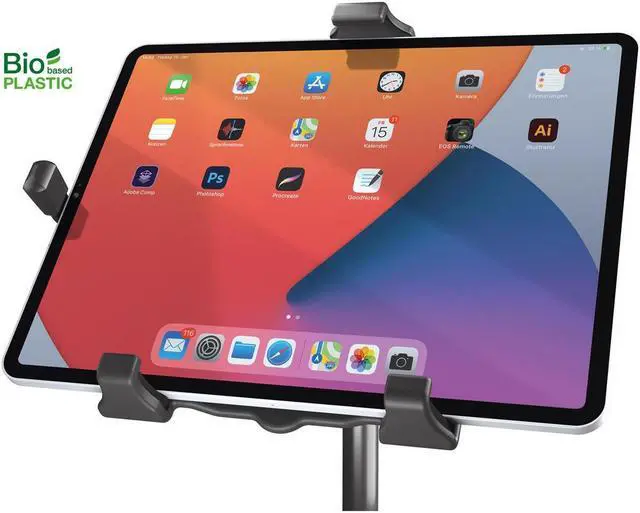 Alt view image 2 of 4 - K&M 19744 Universal Tablet PC Stand Holder, Black