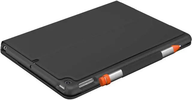 Alt view image 20 of 20 - Logitech iPad (7th Generation) Keyboard Case | Slim Folio with Integrated Wireless Keyboard (Graphite)