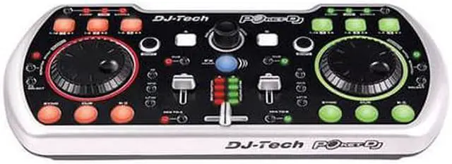 Alt view image 7 of 9 - DJ Tech Poket DJ Duo USB DJ Software Controller with Integrated Soundcard