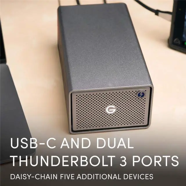 Alt view image 13 of 17 - SanDisk Professional G-RAID 2 Dual-drive Storage System SDPH62H012TNBAAD