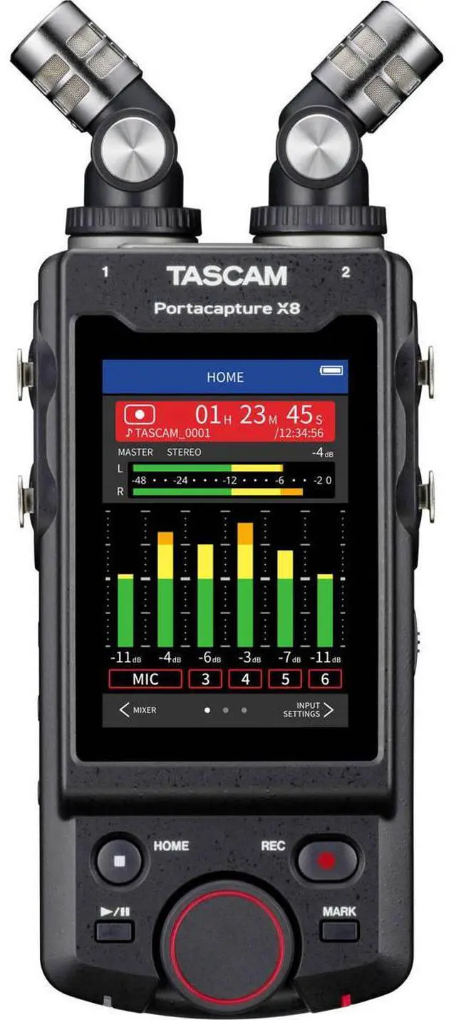 Alt view image 15 of 20 - Tascam Portacapture X8 High Resolution 6-Input / 6-Track Handheld Adaptive Multitrack Recorder