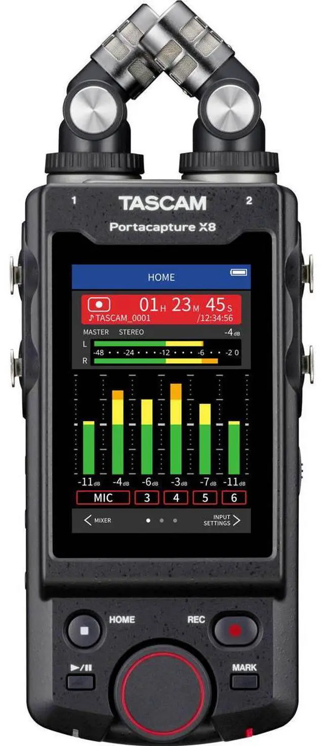 Alt view image 17 of 20 - Tascam Portacapture X8 High Resolution 6-Input / 6-Track Handheld Adaptive Multitrack Recorder