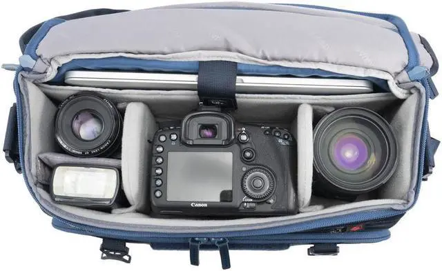 Alt view image 3 of 7 - Vanguard VEO RANGE 38M Large Messenger Camera Bag, Navy Blue #VEO RANGE38 NV