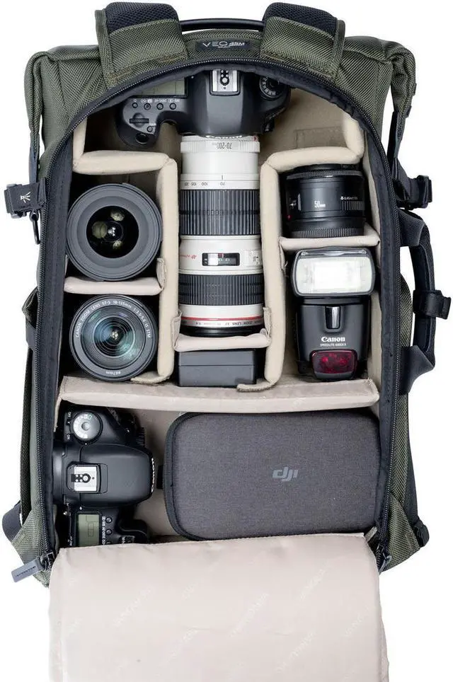 Alt view image 5 of 7 - Vanguard VEO SELECT 45M Incognito Backpack/Shoulder Bag, Green #VEO SELECT45M GR