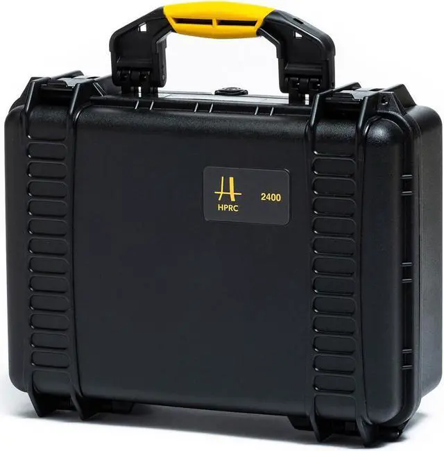 Main image of HPRC 2400 Hard Case for Atomos Shougn 7" + Accessory, Black with Yellow Handle