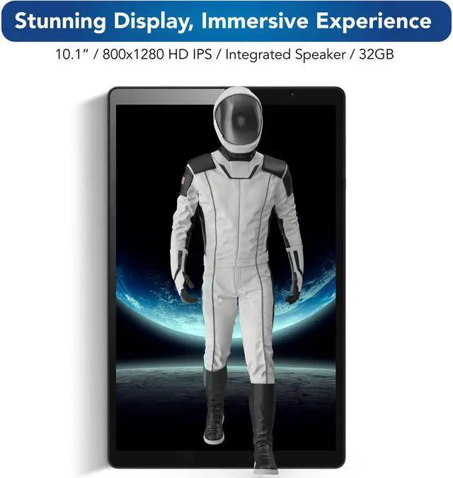 Alt view image 15 of 15 - Hyundai HYtab Plus 10WB2, 10.1" HD IPS, Quad-Core Processor, Android 11, 3GB RAM, 32GB Storage, 5MP/8MP, WiFi, Space Grey - 10.1" Android Tablet, 800x1280 HD IPS, 3GB/32GB, 5MP/8MP, 6000mAh,