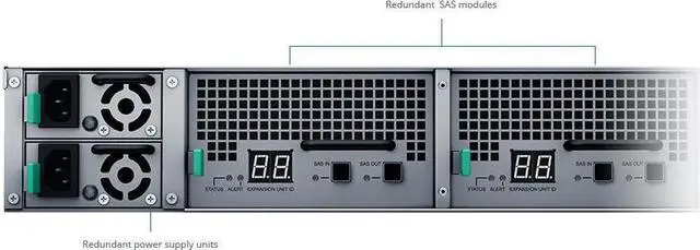Alt view image 3 of 5 - synology 12 bay rack mounted expansion rxd1219sas (diskless)