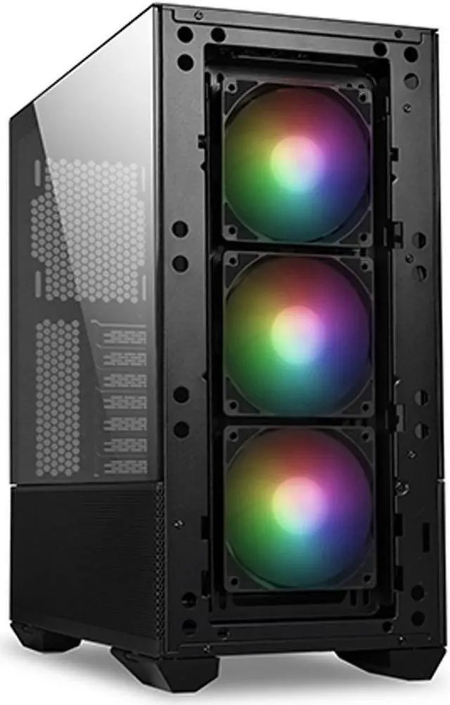 Alt view image 12 of 15 - LIAN LI LANCOOL II MESH C RGB BLACK Tempered Glass ATX Case - Black Color ,Type C Included- LANCOOL II MESH C RGB-X
