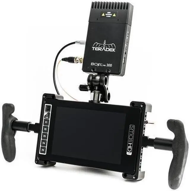 Alt view image 2 of 5 - SmallHD Lightweight Black Rubber Handles with Neoprene Neck Strap for Monitor