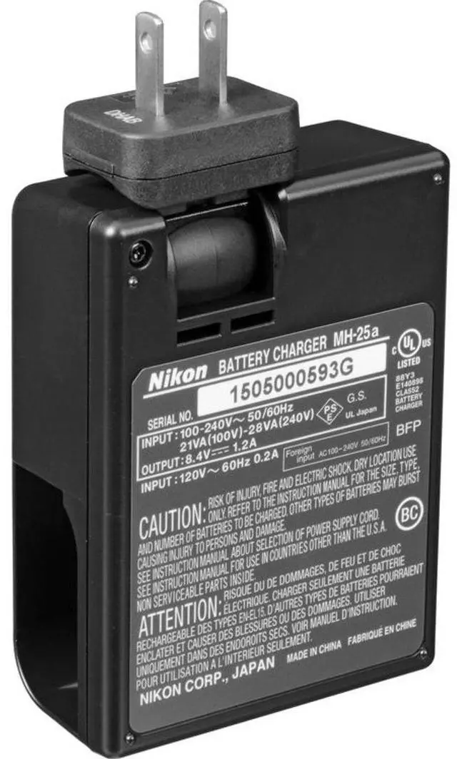 Alt view image 6 of 6 - Nikon MH-25A Battery Charger- EN-EL15 Li-Ion Battery 27148