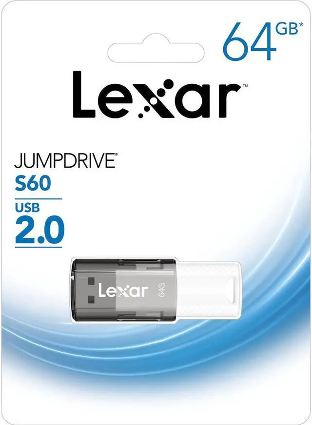 Alt view image 12 of 12 - Lexar JumpDrive S60 64GB USB 2.0 Flash Drive, Black Cover #LJDS060064G-BNBNU